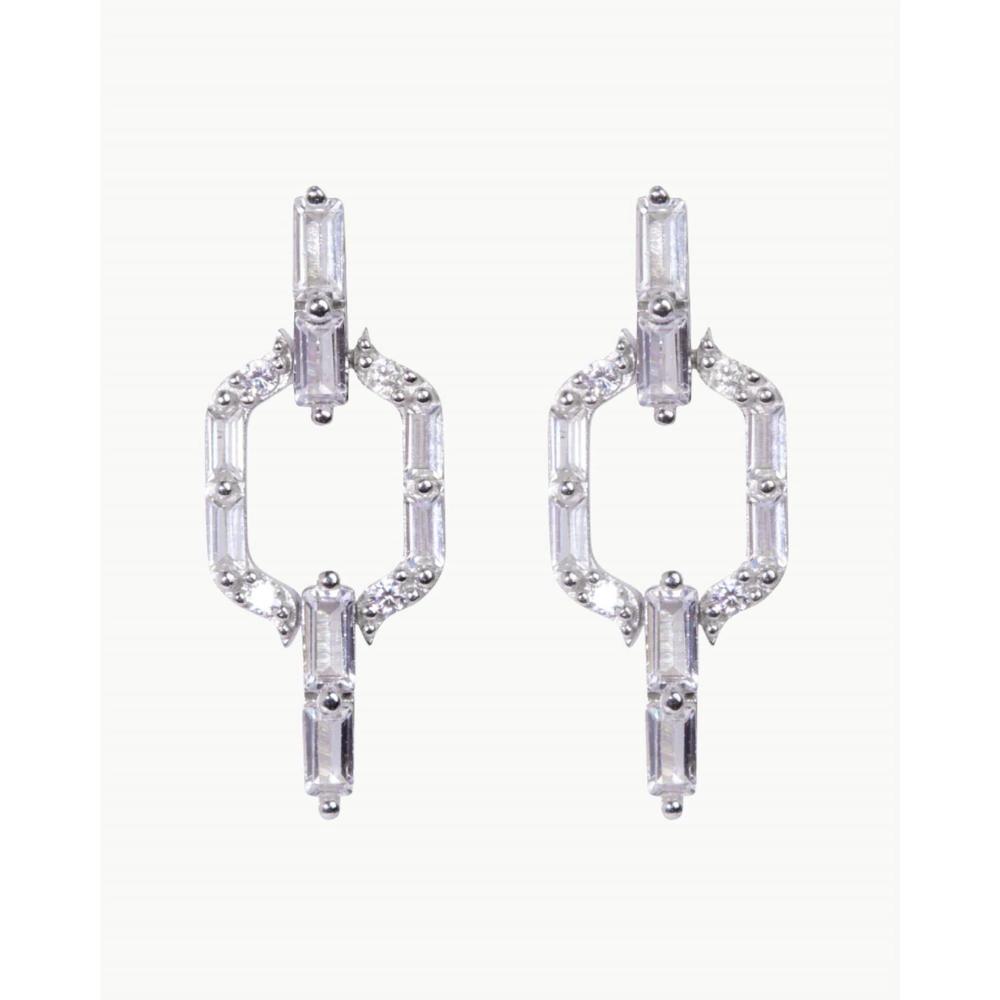 NEW NICKHO REY women's liam earrings in white rhodium